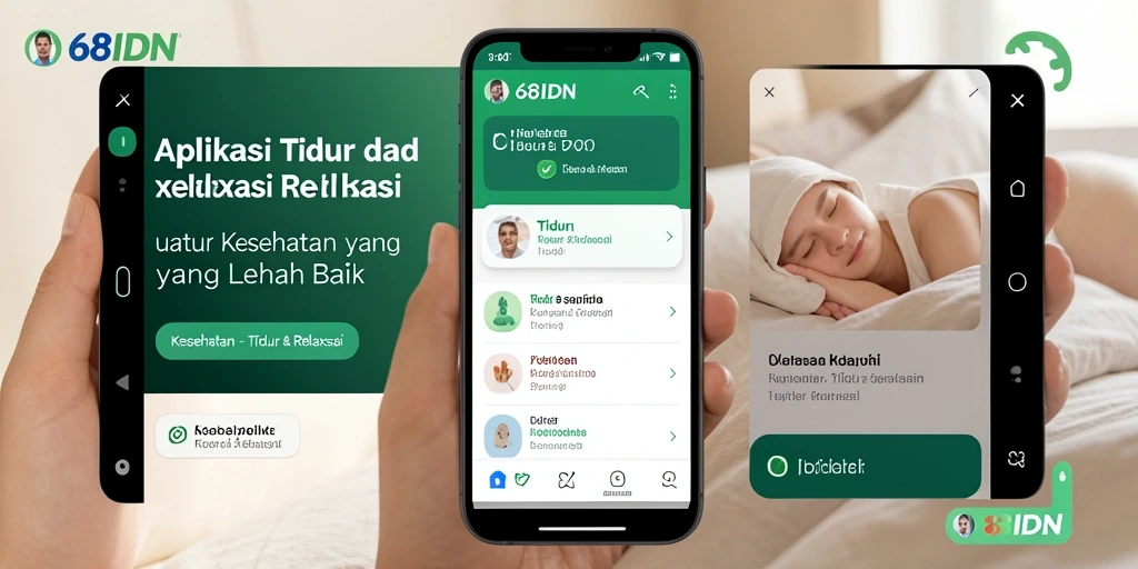 Tampilan antarmuka aplikasi Tidur & Relaksasi yang menenangkan dan mudah digunakan.