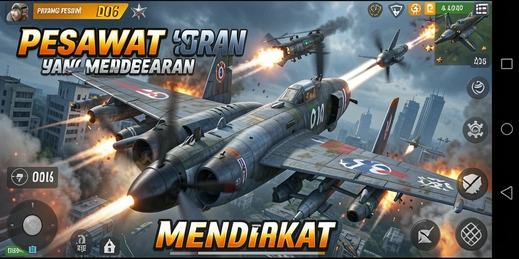 Tampilan antarmuka D06 yang menarik dalam Perang Pesawat.