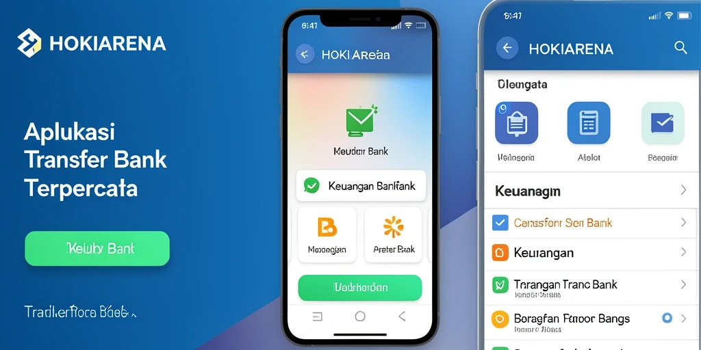 Antarmuka HOKIARENA untuk transaksi Transfer Bank.