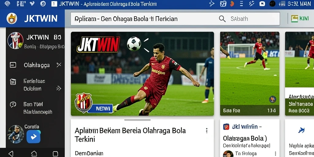 Tampilan antarmuka aplikasi <strong>JKTWIN</strong> yang sederhana dan informatif.