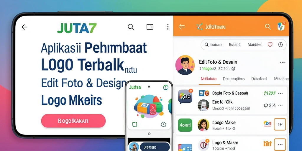 Antarmuka utama JUTA7 menampilkan alat desain yang mudah digunakan.