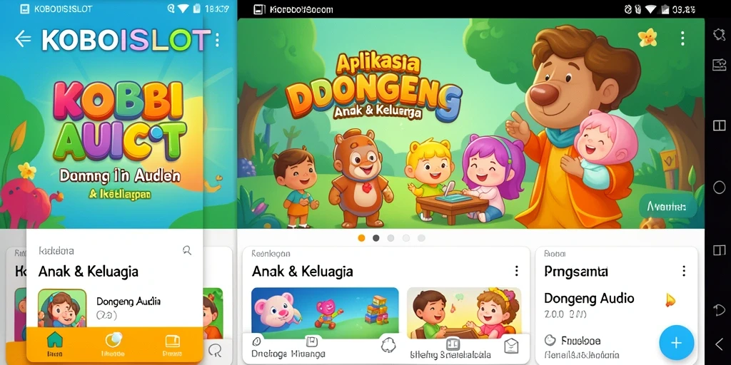 Tampilan antarmuka KOBOISLOT yang ramah anak dan menarik.