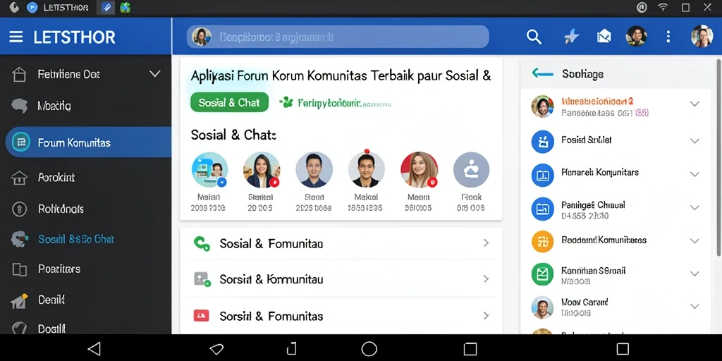 Tampilan antarmuka LETSTHOR yang menarik dan interaktif.