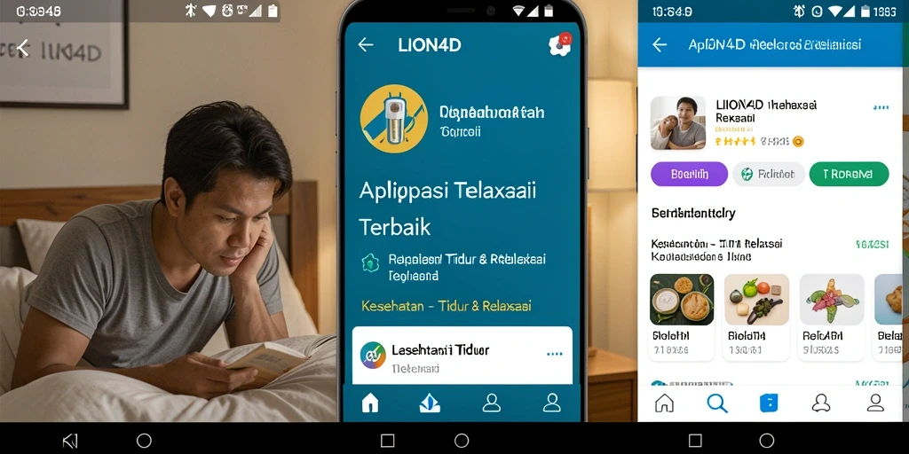 Tampilan antarmuka LION4D dengan fitur Tidur & Relaksasi.