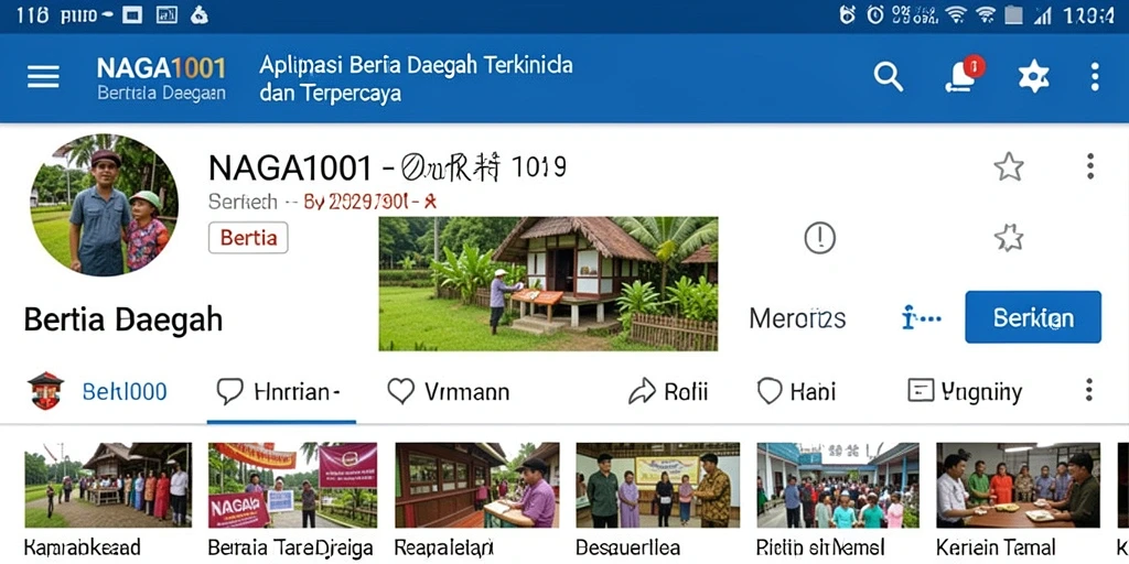 Tampilan antarmuka NAGA1001 dengan berita daerah terkini.