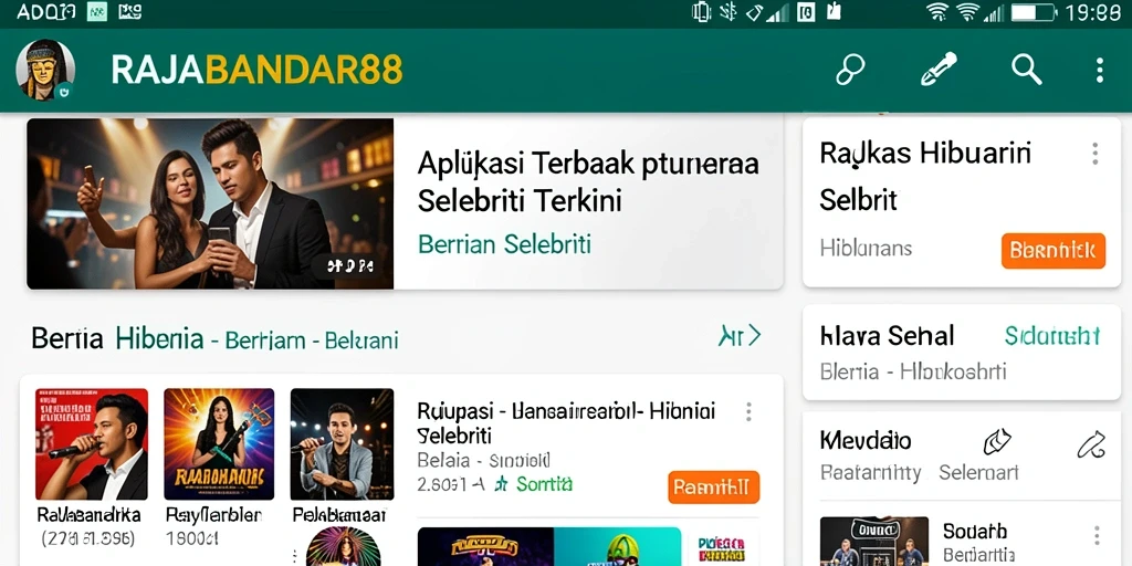 Tampilan antarmuka yang menarik dan informatif dari RAJABANDAR88.