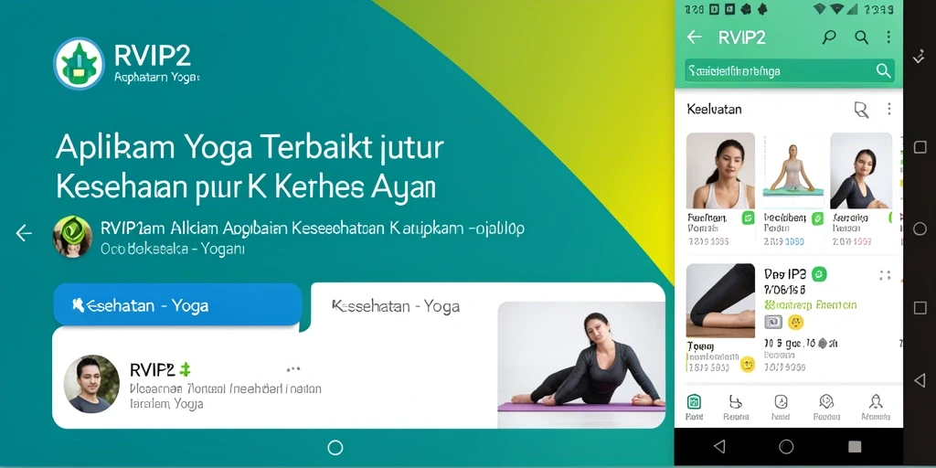 Antarmuka aplikasi RVIP2 yang intuitif dan mudah digunakan untuk latihan Yoga.