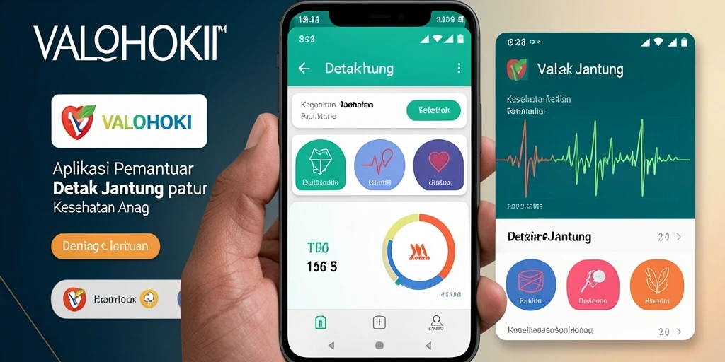Tampilan antarmuka aplikasi VALOHOKI untuk detak jantung yang jelas.